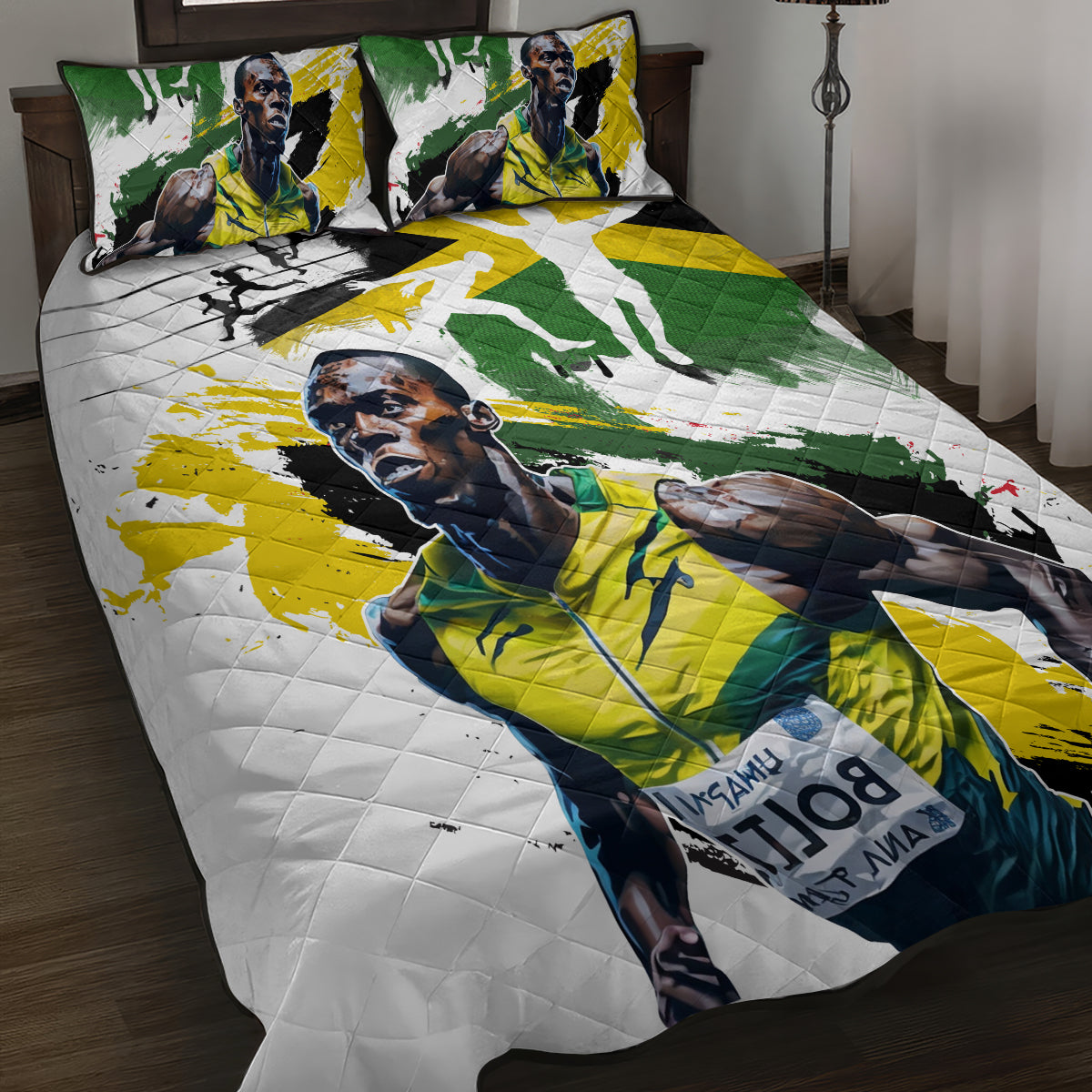 Jamaica Quilt Bed Set Proud to be Lightning Bolt - Wonder Print Shop