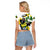 Jamaica Raglan Cropped T Shirt Proud to be Lightning Bolt - Wonder Print Shop