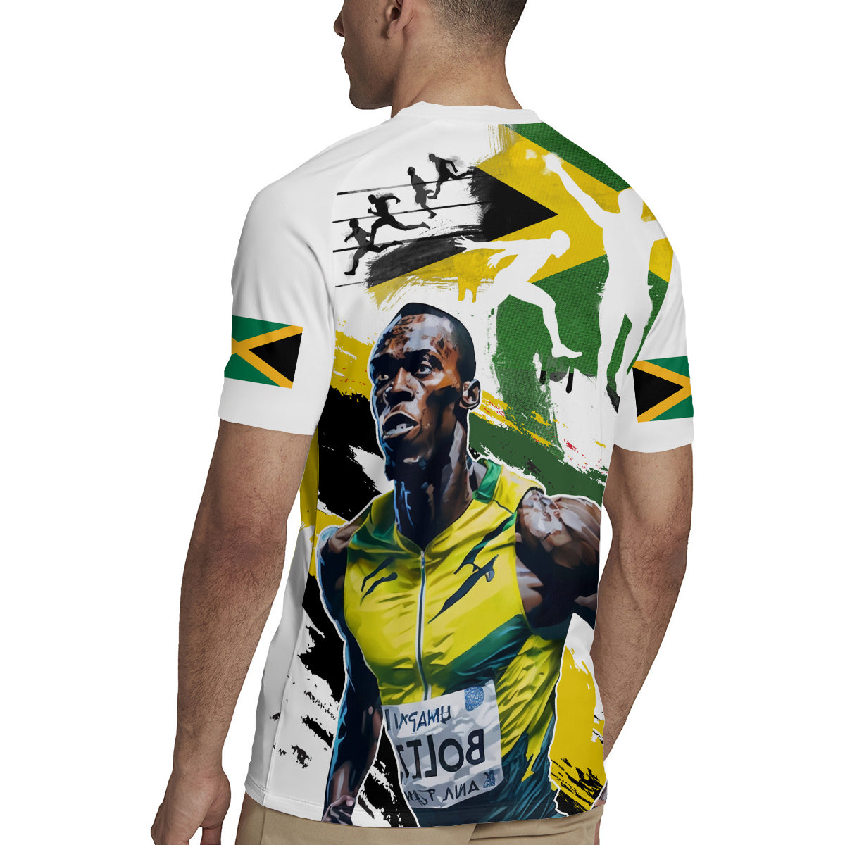 Jamaica Rugby Jersey Proud to be Lightning Bolt - Wonder Print Shop