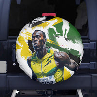 Jamaica Spare Tire Cover Proud to be Lightning Bolt - Wonder Print Shop