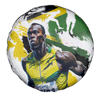 Jamaica Spare Tire Cover Proud to be Lightning Bolt - Wonder Print Shop
