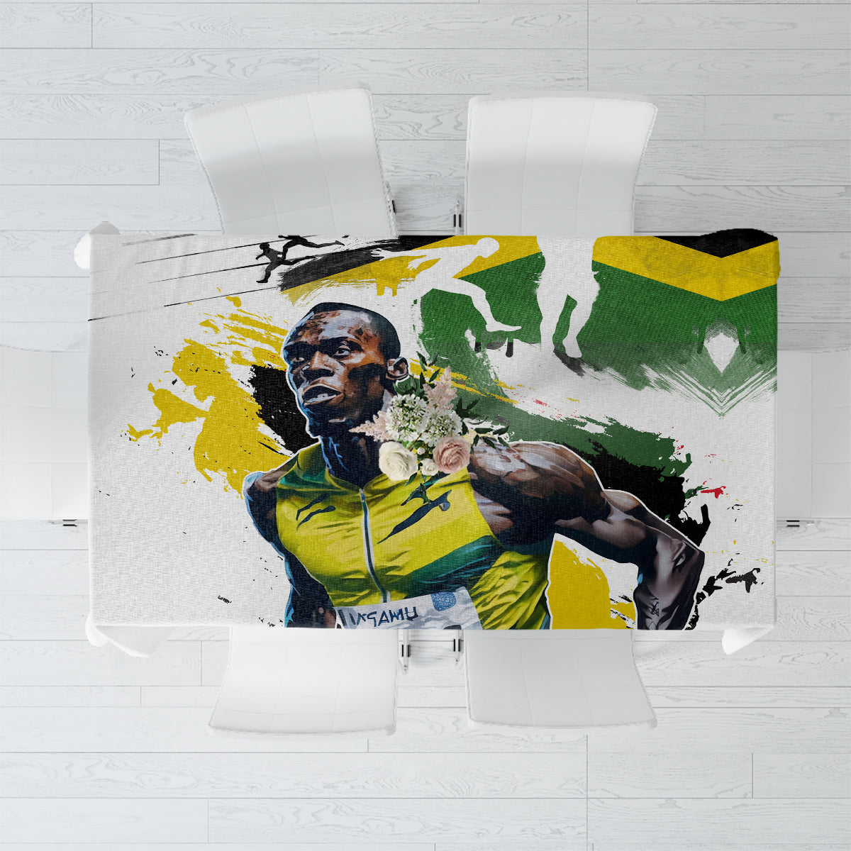 Jamaica Tablecloth Proud to be Lightning Bolt - Wonder Print Shop