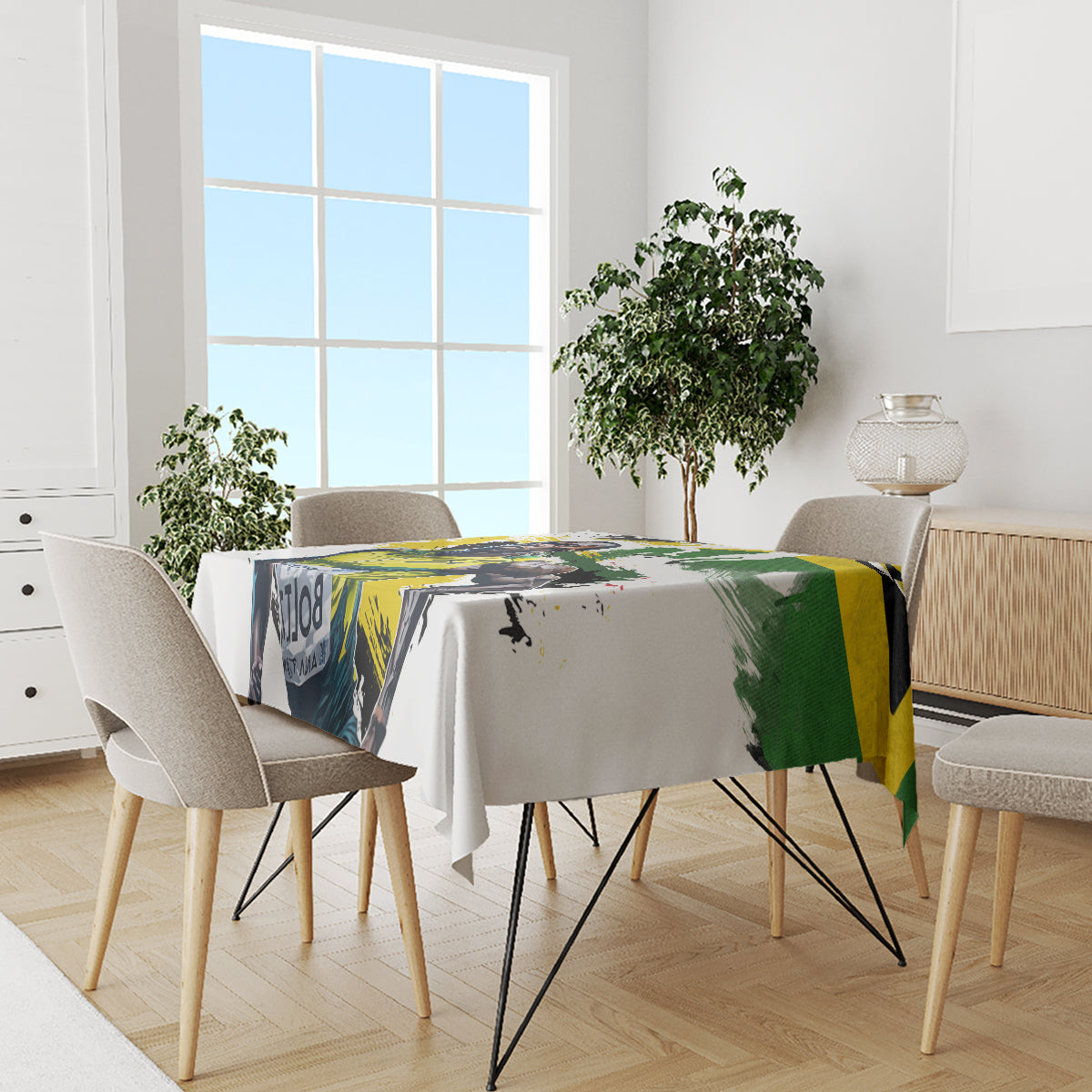 Jamaica Tablecloth Proud to be Lightning Bolt - Wonder Print Shop
