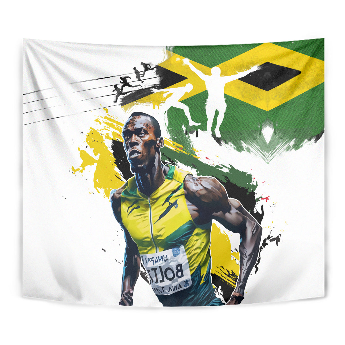 Jamaica Tapestry Proud to be Lightning Bolt - Wonder Print Shop