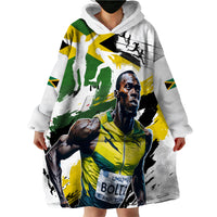 Jamaica Wearable Blanket Hoodie Proud to be Lightning Bolt - Wonder Print Shop