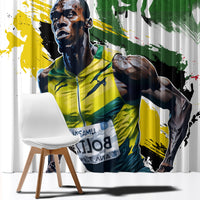 Jamaica Window Curtain Proud to be Lightning Bolt - Wonder Print Shop