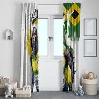 Jamaica Window Curtain Proud to be Lightning Bolt - Wonder Print Shop