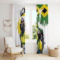 Jamaica Window Curtain Proud to be Lightning Bolt - Wonder Print Shop