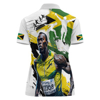 Jamaica Women Polo Shirt Proud to be Lightning Bolt - Wonder Print Shop