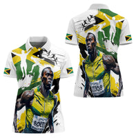 Jamaica Women Polo Shirt Proud to be Lightning Bolt - Wonder Print Shop