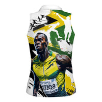 Jamaica Women Sleeveless Polo Shirt Proud to be Lightning Bolt - Wonder Print Shop