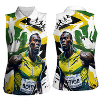 Jamaica Women Sleeveless Polo Shirt Proud to be Lightning Bolt - Wonder Print Shop