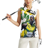 Jamaica Women Sleeveless Polo Shirt Proud to be Lightning Bolt - Wonder Print Shop