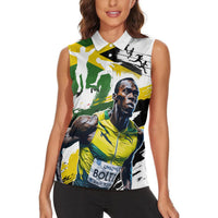 Jamaica Women Sleeveless Polo Shirt Proud to be Lightning Bolt - Wonder Print Shop