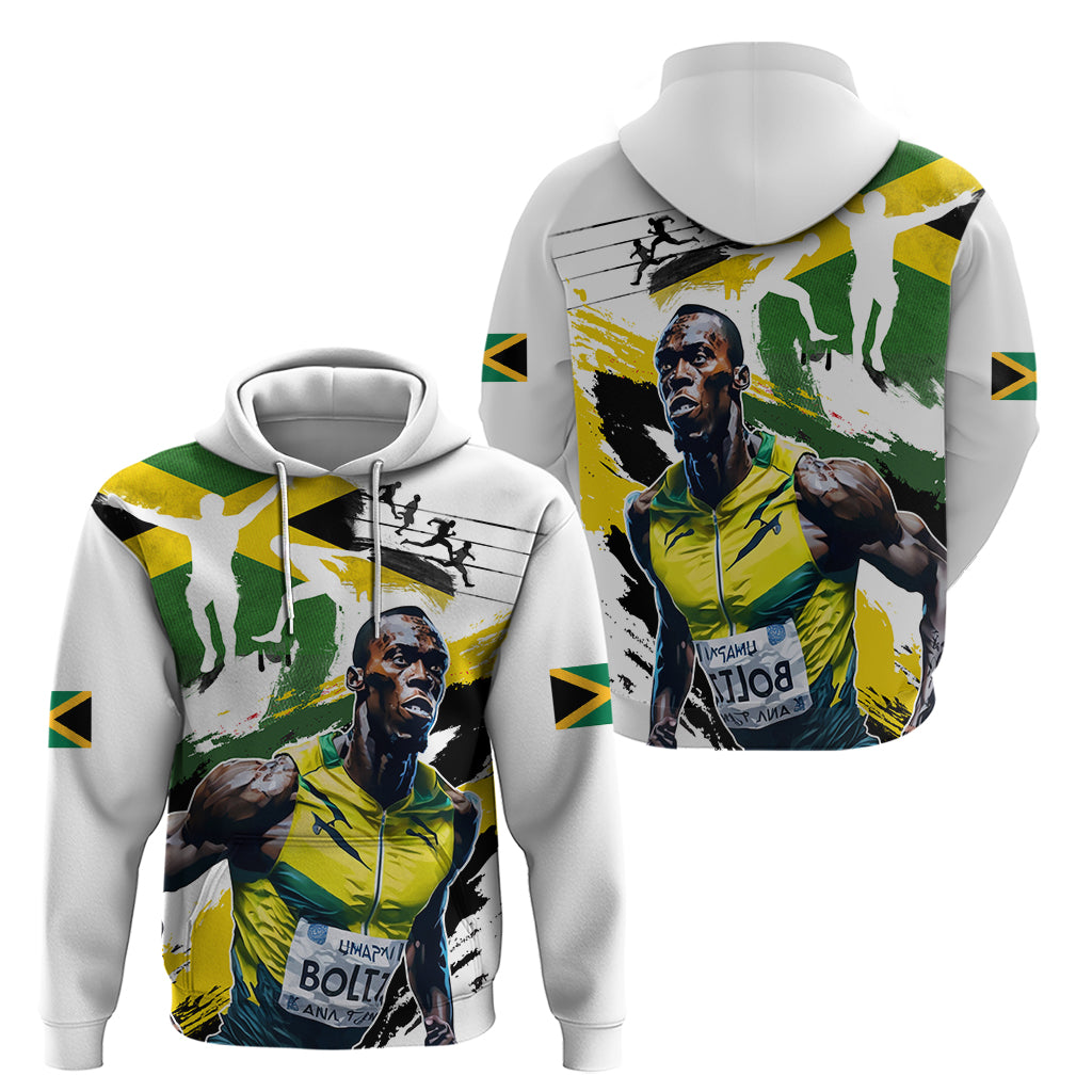 Jamaica Zip Hoodie Proud to be Lightning Bolt - Wonder Print Shop