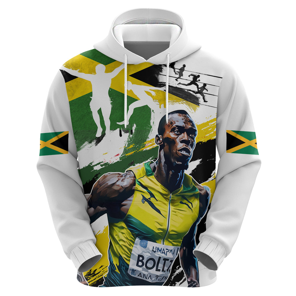 Jamaica Zip Hoodie Proud to be Lightning Bolt - Wonder Print Shop