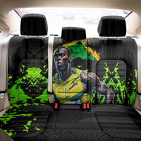 Jamaica Lightning Bolt Back Car Seat Cover Proud of Jumieka Splash Style Black Color - Wonder Print Shop