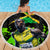 Jamaica Lightning Bolt Beach Blanket Proud of Jumieka Splash Style Black Color - Wonder Print Shop