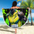 Jamaica Lightning Bolt Beach Blanket Proud of Jumieka Splash Style Black Color - Wonder Print Shop
