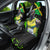 Jamaica Lightning Bolt Car Seat Cover Proud of Jumieka Splash Style Black Color