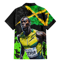 Jamaica Lightning Bolt Family Matching Mermaid Dress and Hawaiian Shirt Proud of Jumieka Splash Style Black Color - Wonder Print Shop