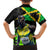 Jamaica Lightning Bolt Family Matching Short Sleeve Bodycon Dress and Hawaiian Shirt Proud of Jumieka Splash Style Black Color - Wonder Print Shop