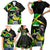 Jamaica Lightning Bolt Family Matching Short Sleeve Bodycon Dress and Hawaiian Shirt Proud of Jumieka Splash Style Black Color - Wonder Print Shop
