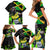 Jamaica Lightning Bolt Family Matching Short Sleeve Bodycon Dress and Hawaiian Shirt Proud of Jumieka Splash Style Black Color - Wonder Print Shop