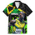 Jamaica Lightning Bolt Family Matching Summer Maxi Dress and Hawaiian Shirt Proud of Jumieka Splash Style Black Color - Wonder Print Shop
