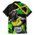 Jamaica Lightning Bolt Family Matching Tank Maxi Dress and Hawaiian Shirt Proud of Jumieka Splash Style Black Color - Wonder Print Shop