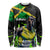 Jamaica Lightning Bolt Long Sleeve Shirt Proud of Jumieka Splash Style Black Color - Wonder Print Shop