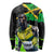 Jamaica Lightning Bolt Long Sleeve Shirt Proud of Jumieka Splash Style Black Color - Wonder Print Shop