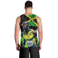 Jamaica Lightning Bolt Men Tank Top Proud of Jumieka Splash Style Black Color - Wonder Print Shop