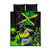 Jamaica Lightning Bolt Quilt Bed Set Proud of Jumieka Splash Style Black Color - Wonder Print Shop
