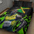Jamaica Lightning Bolt Quilt Bed Set Proud of Jumieka Splash Style Black Color - Wonder Print Shop