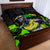 Jamaica Lightning Bolt Quilt Bed Set Proud of Jumieka Splash Style Black Color - Wonder Print Shop