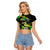 Jamaica Lightning Bolt Raglan Cropped T Shirt Proud of Jumieka Splash Style Black Color - Wonder Print Shop