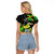 Jamaica Lightning Bolt Raglan Cropped T Shirt Proud of Jumieka Splash Style Black Color - Wonder Print Shop