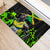 Jamaica Lightning Bolt Rubber Doormat Proud of Jumieka Splash Style Black Color - Wonder Print Shop