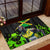 Jamaica Lightning Bolt Rubber Doormat Proud of Jumieka Splash Style Black Color - Wonder Print Shop