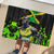 Jamaica Lightning Bolt Rubber Doormat Proud of Jumieka Splash Style Black Color - Wonder Print Shop