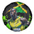 Jamaica Lightning Bolt Spare Tire Cover Proud of Jumieka Splash Style Black Color - Wonder Print Shop