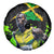 Jamaica Lightning Bolt Spare Tire Cover Proud of Jumieka Splash Style Black Color - Wonder Print Shop