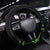 Jamaica Lightning Bolt Steering Wheel Cover Proud of Jumieka Splash Style Black Color - Wonder Print Shop
