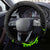 Jamaica Lightning Bolt Steering Wheel Cover Proud of Jumieka Splash Style Black Color - Wonder Print Shop