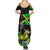 Jamaica Lightning Bolt Summer Maxi Dress Proud of Jumieka Splash Style Black Color - Wonder Print Shop
