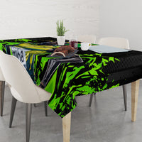Jamaica Lightning Bolt Tablecloth Proud of Jumieka Splash Style Black Color - Wonder Print Shop