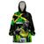 Jamaica Lightning Bolt Wearable Blanket Hoodie Proud of Jumieka Splash Style Black Color - Wonder Print Shop