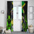 Jamaica Lightning Bolt Window Curtain Proud of Jumieka Splash Style Black Color - Wonder Print Shop