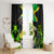 Jamaica Lightning Bolt Window Curtain Proud of Jumieka Splash Style Black Color - Wonder Print Shop